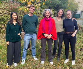 October 2024. From left to right: Malavika, David, Sophie, Bengi & Laura.