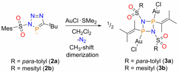 Au(I)-induzierte Synthese von N2P2-Heterocyclen