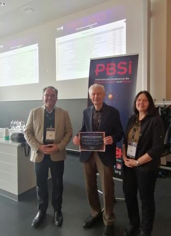 Prof. Dr. Müller, Prof. Dr. Herbert W. Roesky und Prof. Dr. Hey-Hawkins bei der PBSi Konferenz 2023