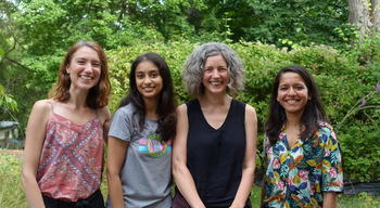 August 2022. From left to right: Bengi, Malavika, Sophie & Arpita