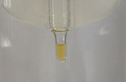 Liquid fluorine at - 196 °C