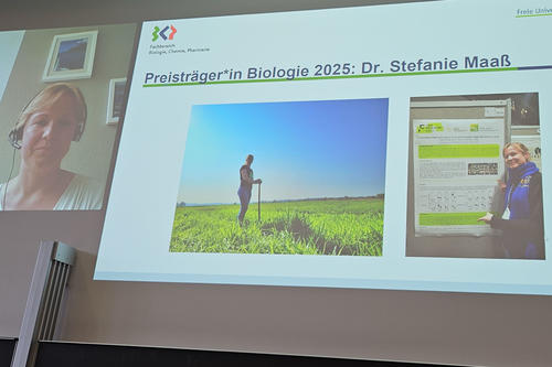 Preis für gute Lehre der Biologie für Dr. Stefanie Maaß